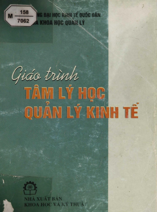 Tài Liệu Số Giáo Trình Tâm Lý Học Quản Lý Kinh Tế