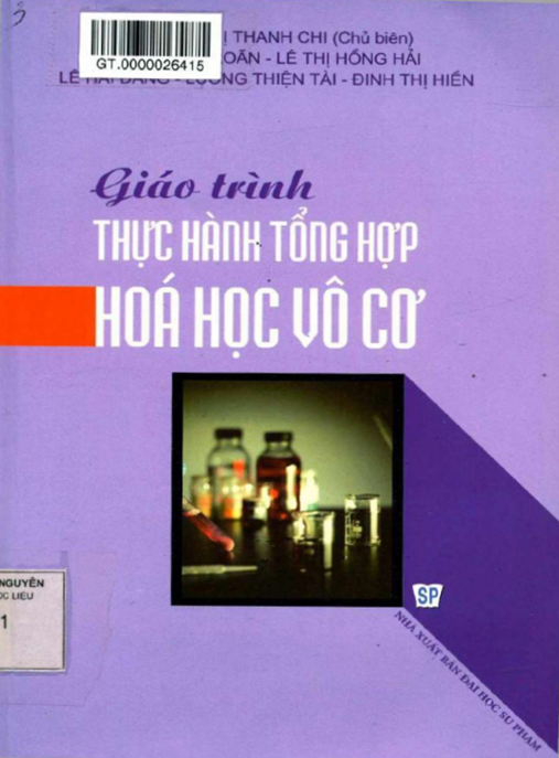 Tài Liệu Số Giáo Trình Thực Hành Tổng Hợp Hóa Học Vô Cơ