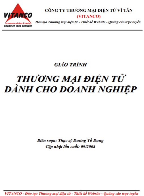 Tài Liệu Số Giáo Trình Thương Mại Điện Tử Dành Cho Doanh Nghiệp