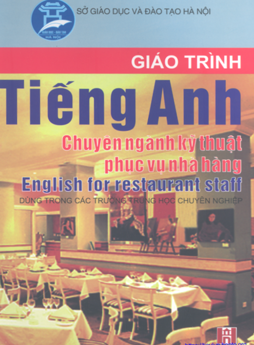 Tài Liệu Số Giáo Trình Tiếng Anh Chuyên Ngành Kỹ Thuật Phục Vụ Nhà Hàng