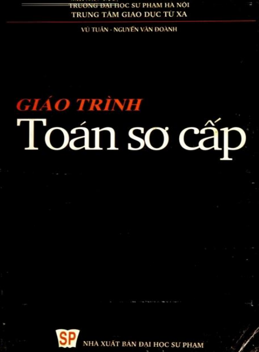 Tài Liệu Số Giáo Trình Toán Sơ Cấp