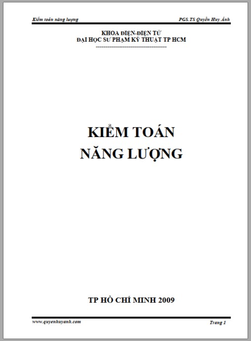 Tài Liệu Số Giáo trình Kiểm toán năng lượng