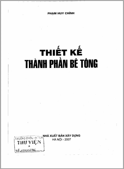 Tài Liệu Số Giáo trình – Thiết kế thành phần bêtông
