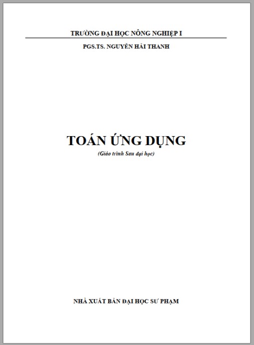 Tài Liệu Số Giáo trình Toán ứng dụng