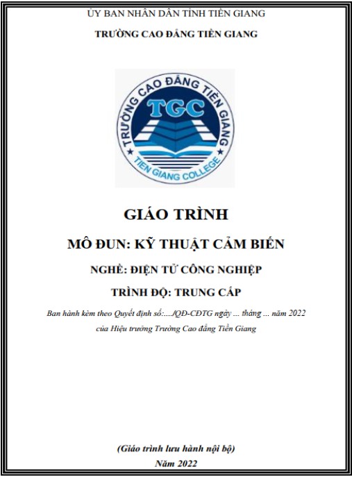 Tài Liệu Số Giáo trình mô đun Kỹ thuật cảm biến