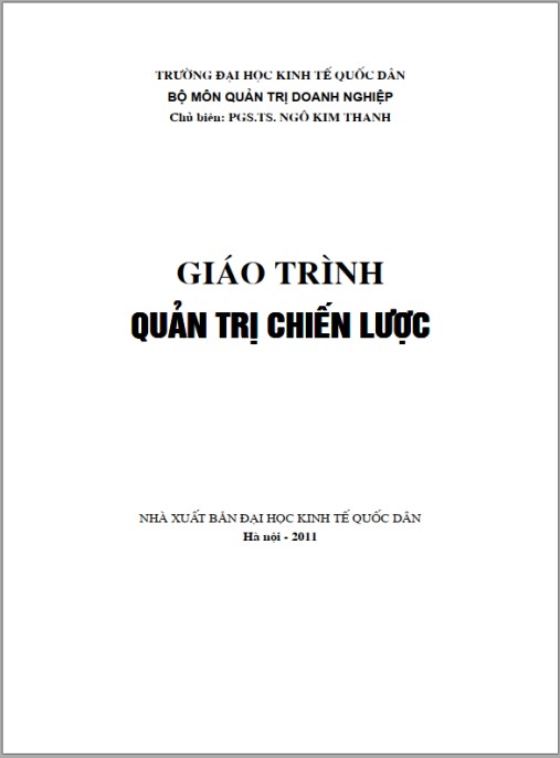 Tài Liệu Số Giáo trình quản trị chiến lược – Phần 1