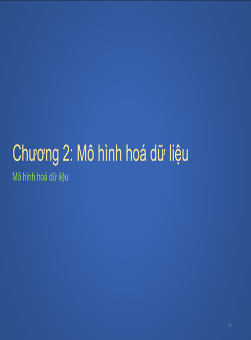 Tài Liệu Số Bài giảng Cơ sở dữ liệu – Chương 2: Mô hình hóa dữ liệu