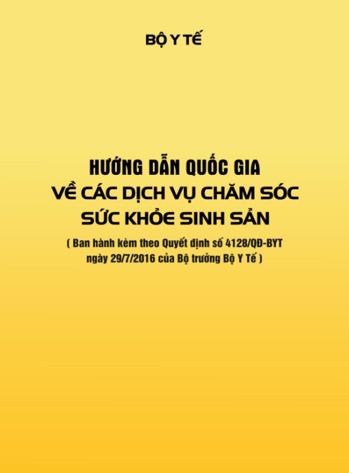 Tài Liệu Số Hướng dẫn quốc gia về các dịch vụ chăm sóc sức khỏe sinh sản (Năm 2016)
