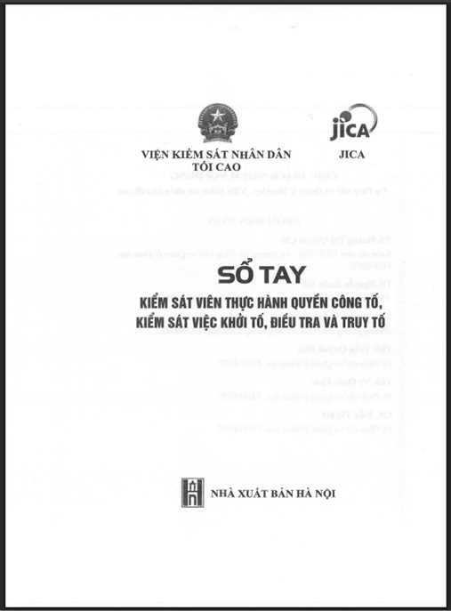 Tài Liệu Số Sổ tay kiểm sát viên Thực hành quyền công tố, kiểm sát việc khởi tố, điều tra và truy tố: Phần 2