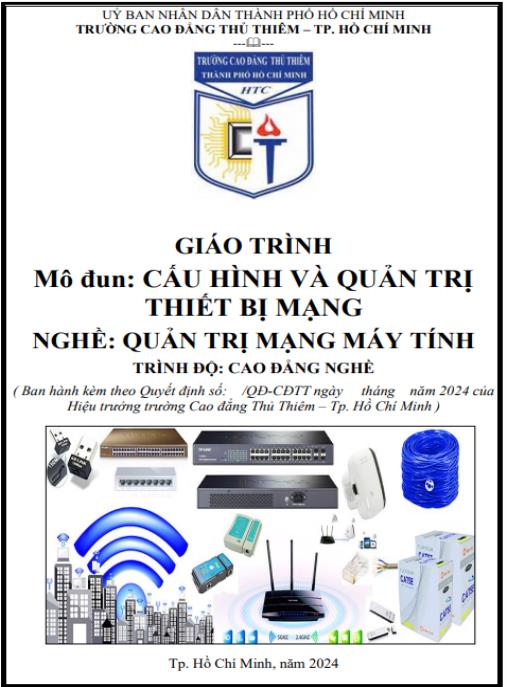 Tài liệu số Giáo trình Cấu hình và quản trị thiết bị mạng