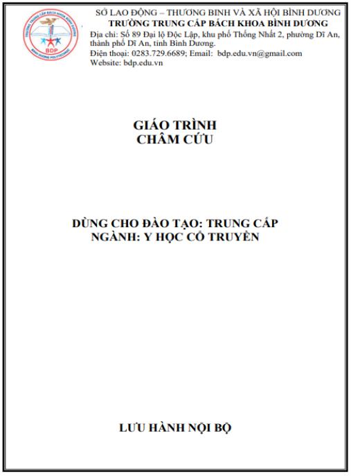 Tài liệu số Giáo trình Châm cứu
