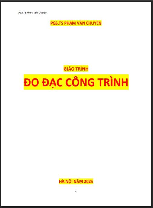 Tài liệu số Giáo trình Đo đạc công trình
