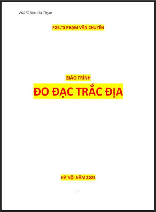 Tài liệu số Giáo trình Đo đạc trắc địa