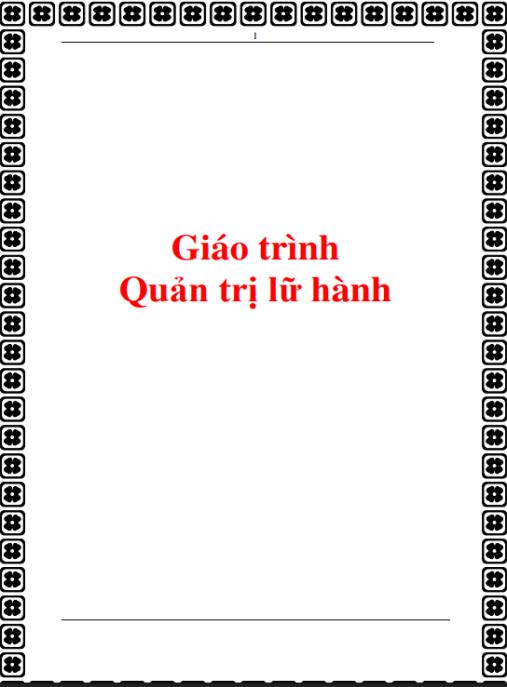 Tài liệu số Giáo trình Quản trị dịch vụ lữ hành