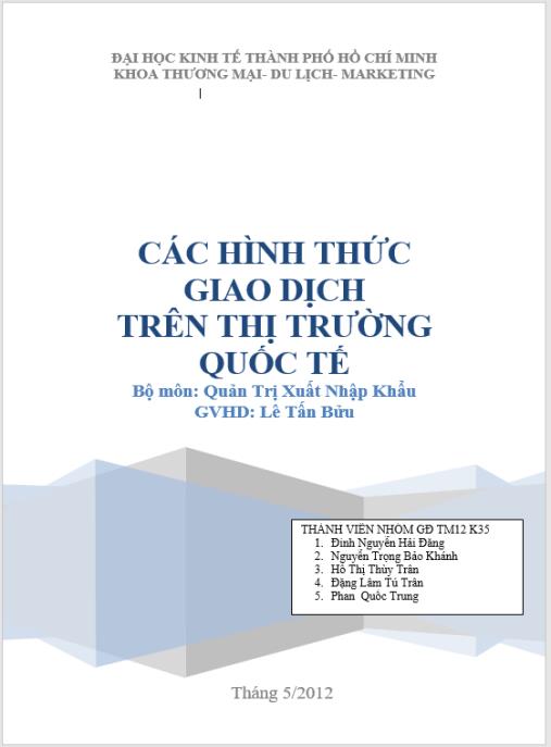 Tài liệu số Giáo trình Quản trị xuất nhập khẩu