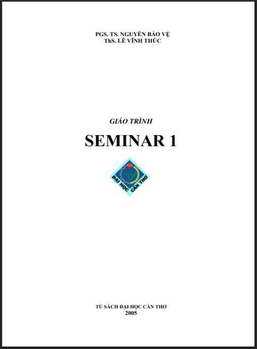 Tài liệu số Giáo trình Seminar 1