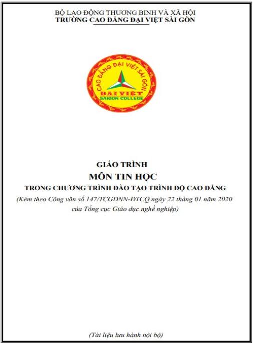 Tài liệu số Giáo trình Tin học Trình độ Cao đẳng