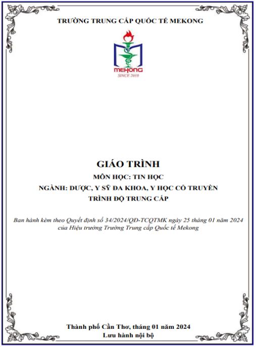 Tài liệu số Giáo trình Tin học
