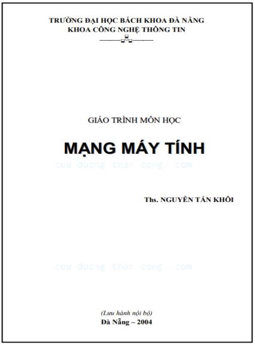 Tài liệu số Giáo trình môn học Mạng máy tính