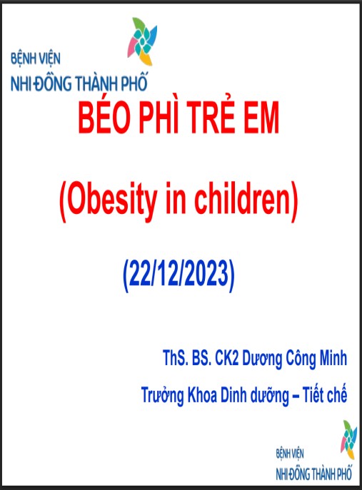 Tài Liệu Số Bài giảng Béo phì trẻ em