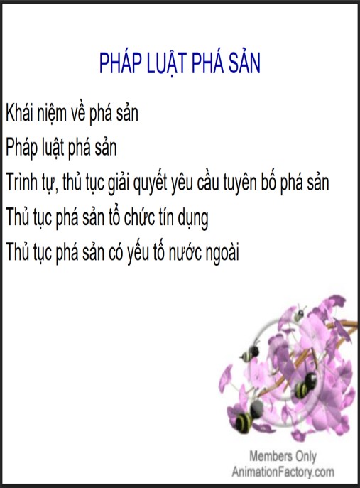 Tài Liệu Số Bài giảng Pháp luật phá sản
