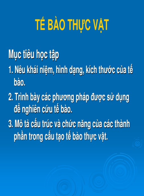 Tài Liệu Số Bài giảng Tế bào thực vật