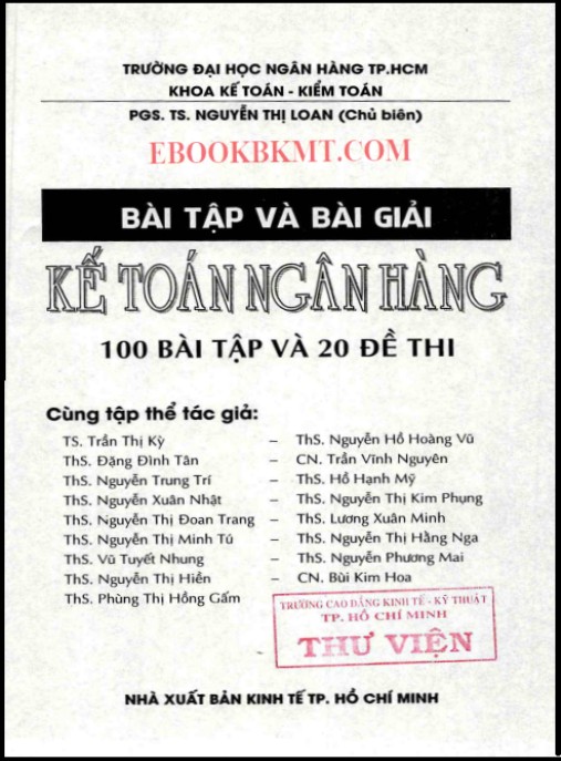 Tài Liệu Số Bài tập và bài giải – Kế toán ngân hàng – Phần 2