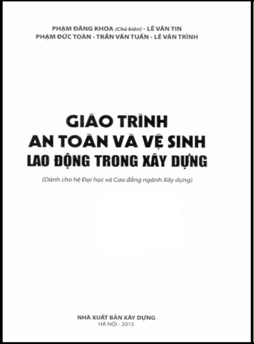 Tài Liệu Số Giáo trình An toàn và vệ sinh lao động trong xây dựng – Phần 2