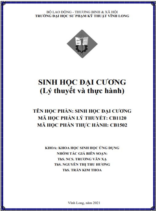 Tài Liệu Số Sinh học đại cương – Phần 1