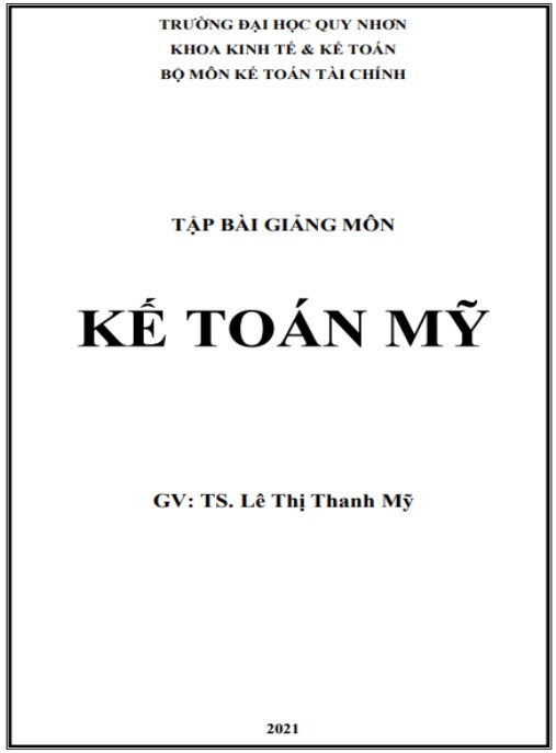 Tài Liệu Số Tập bài giảng môn Kế toán Mỹ