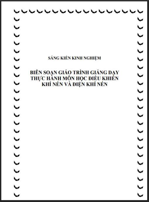 Tài liệu số Biên soạn giáo trình giảng dạy thực hành môn học Điều khiển khí nén và điện khí nén