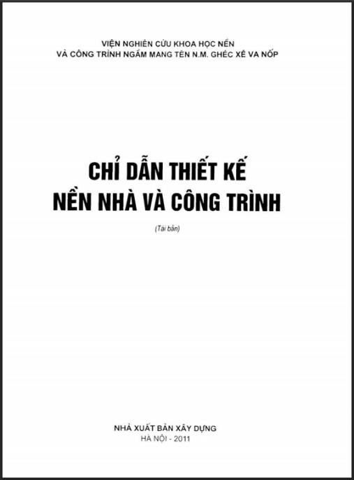 Tài liệu số Chỉ Dẫn Thiết Kế Nền Nhà Và Công Trình