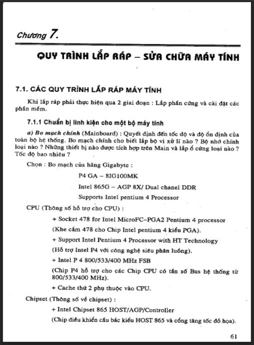 Tài liệu số Giáo trình Bảo trì và quản lý phòng máy tính Phần 2