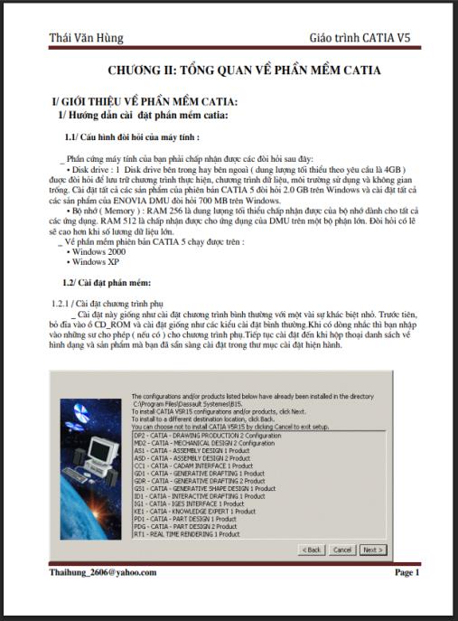 Tài liệu số Giáo trình Catia V5