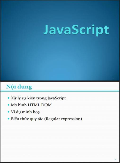 Tài liệu số Giáo trình JavaScript (Phần 2)