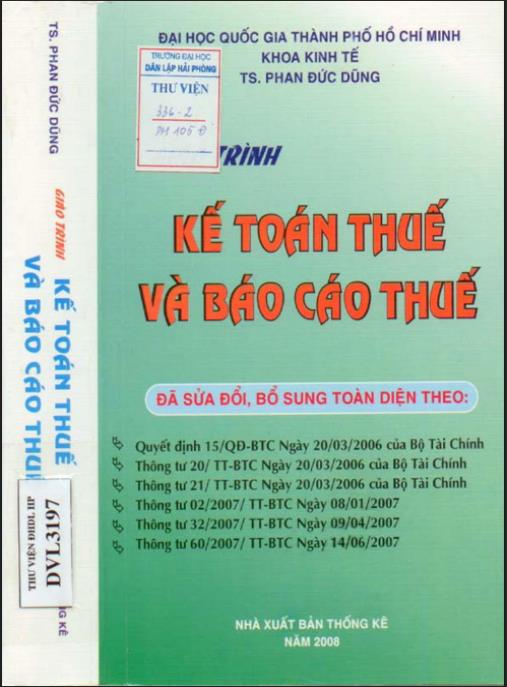 Tài liệu số Giáo trình Kế toán thuế và báo cáo thuế – Phần 2
