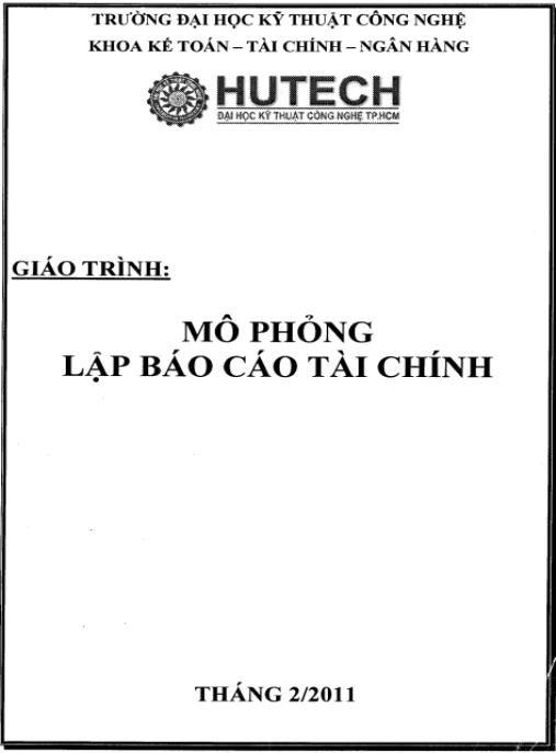 Tài liệu số Giáo trình Mô phỏng lập báo cáo tài chính Phần 1
