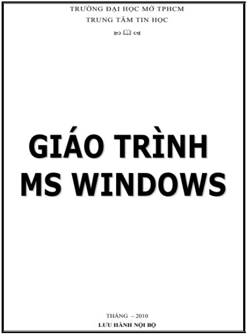 Tài liệu số Giáo trình Ms Windows