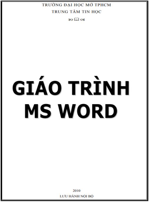 Tài liệu số Giáo trình Ms Word