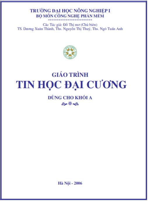 Tài liệu số Giáo trình Tin học đại cương – Phần 2
