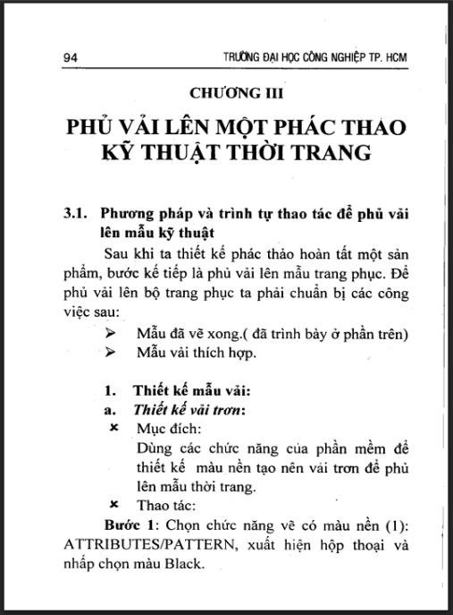 Tài liệu số Giáo trình môn học Thiết kế thời trang trên máy tính – Phần 2