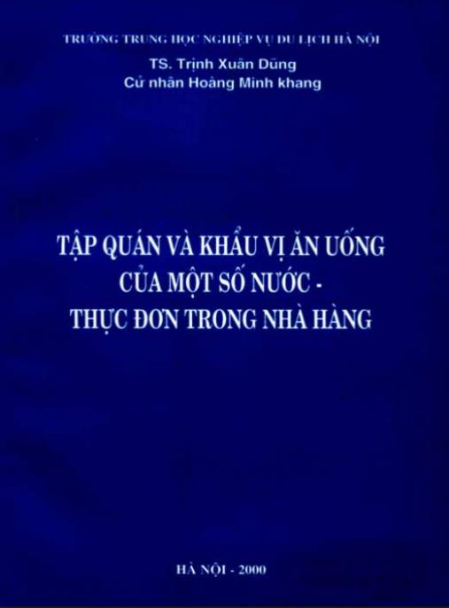Tài liệu số Tập quán và khẩu vị ăn uống của một số nước, Thực đơn trong nhà hàng
