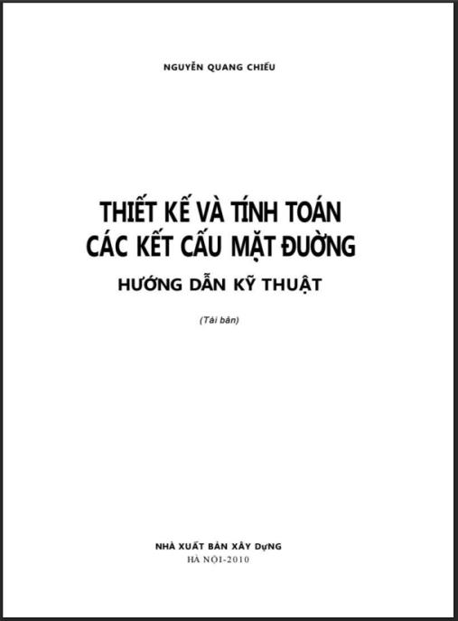Tài liệu số Thiết Kế Và Tính Toán Các Kết Cấu Mặt Đường