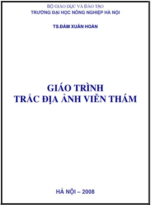 Tài liệu số giáo trình trắc địa ảnh viễn thám