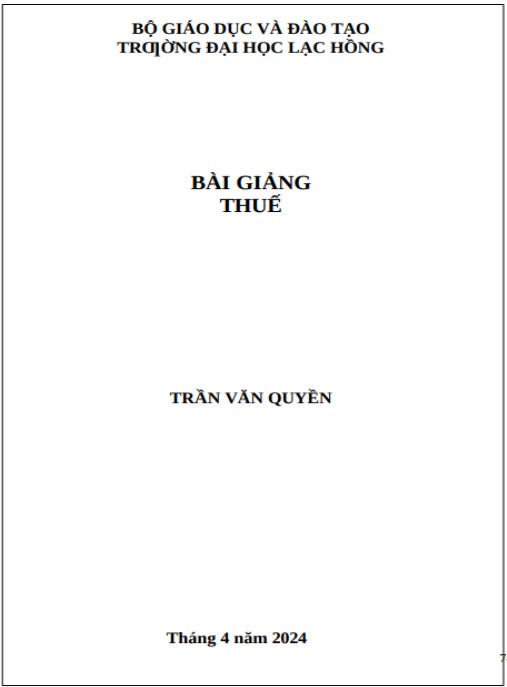 Tài Liệu Số Bài giảng Thuế