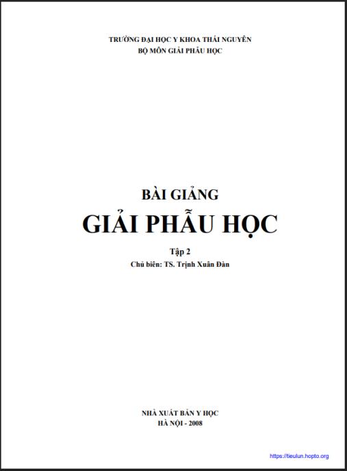 Tài liệu số Bài Giảng Giải Phẫu Học Tập 2