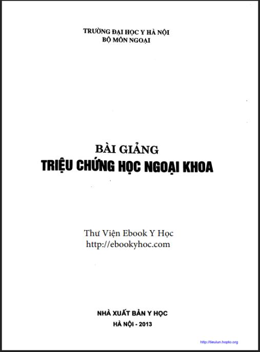 Tài liệu số Bài Giảng Triệu Chứng Học Ngoại Khoa