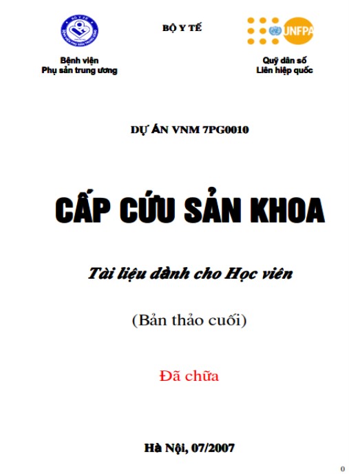 Tài liệu số Cấp Cứu Sản Khoa