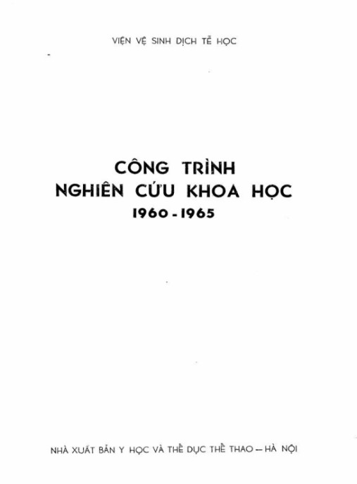 Tài liệu số Công Trình Nghiên Cứu Khoa Học 1960-1965