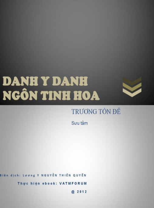 Tài liệu số Danh Y Danh Ngôn Tinh Hoa